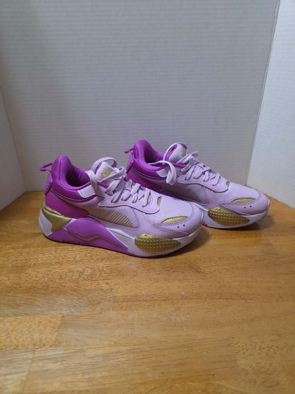 Puma RS-X Women's I Am Brave Purple Gold Sneakers 388688-01 Size US 7.5